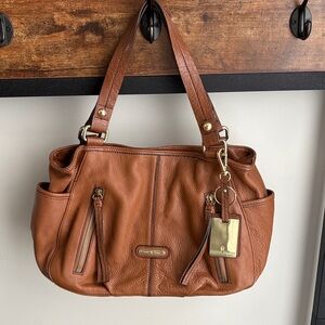 Etienne Aigner Brown Leather Shoulder Bag